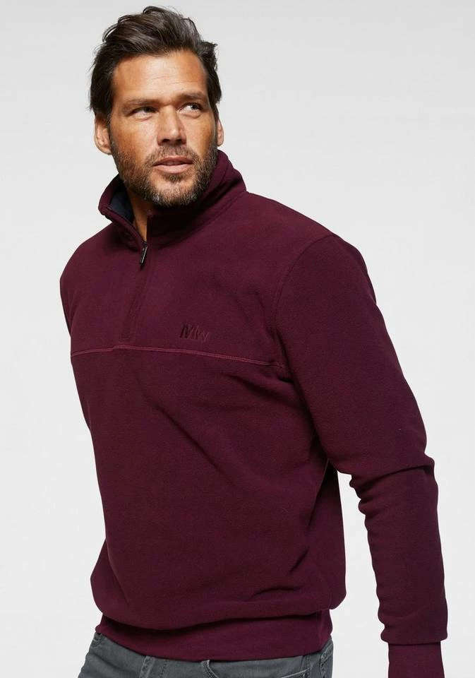 Man's World Fleecepullover mit Troyerkragen Burgund, Marine, Burgund (aus nachhaltigem Material), Marine (aus nachhaltigem Material) 7 Man's World Fleecepullover mit Troyerkragen Burgund, Marine, Burgund (aus nachhaltigem Material), Marine (aus nachhaltigem Material) – Bild 7