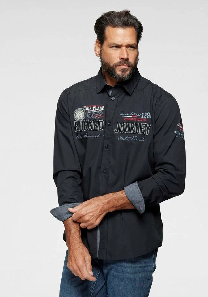 Man's World Langarmhemd mit hochwertigen Applikationen 7 Man's World Langarmhemd mit hochwertigen Applikationen – Bild 7