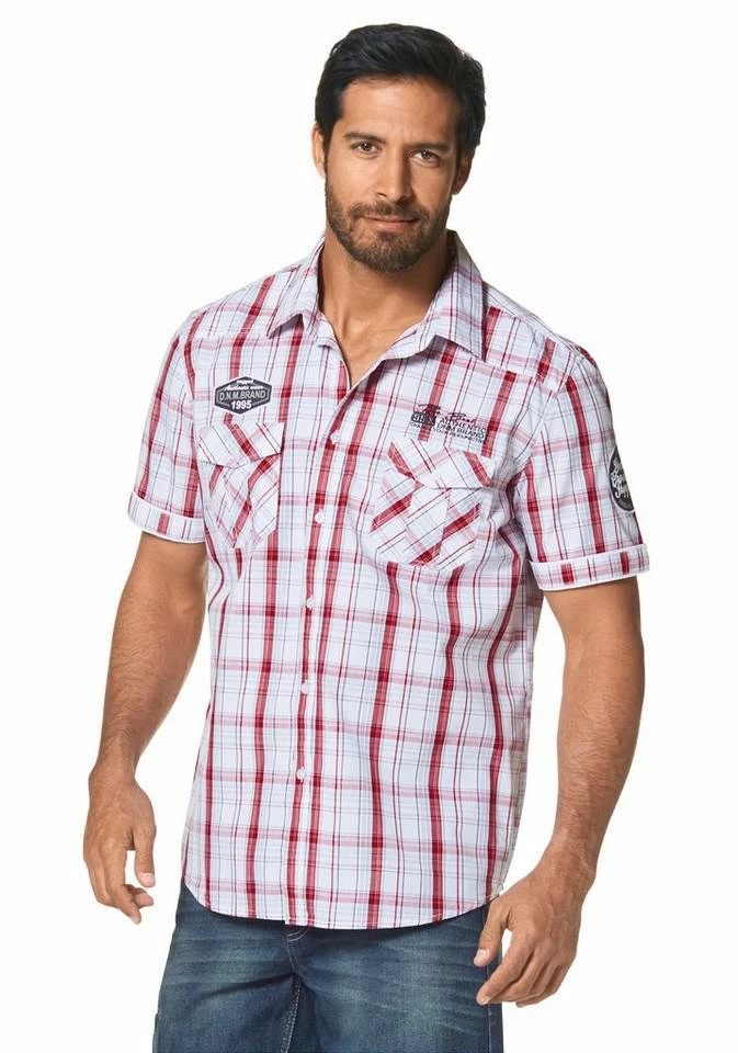 Man's World Kurzarmhemd mit modischen Applikationen 1 Man's World Kurzarmhemd mit modischen Applikationen