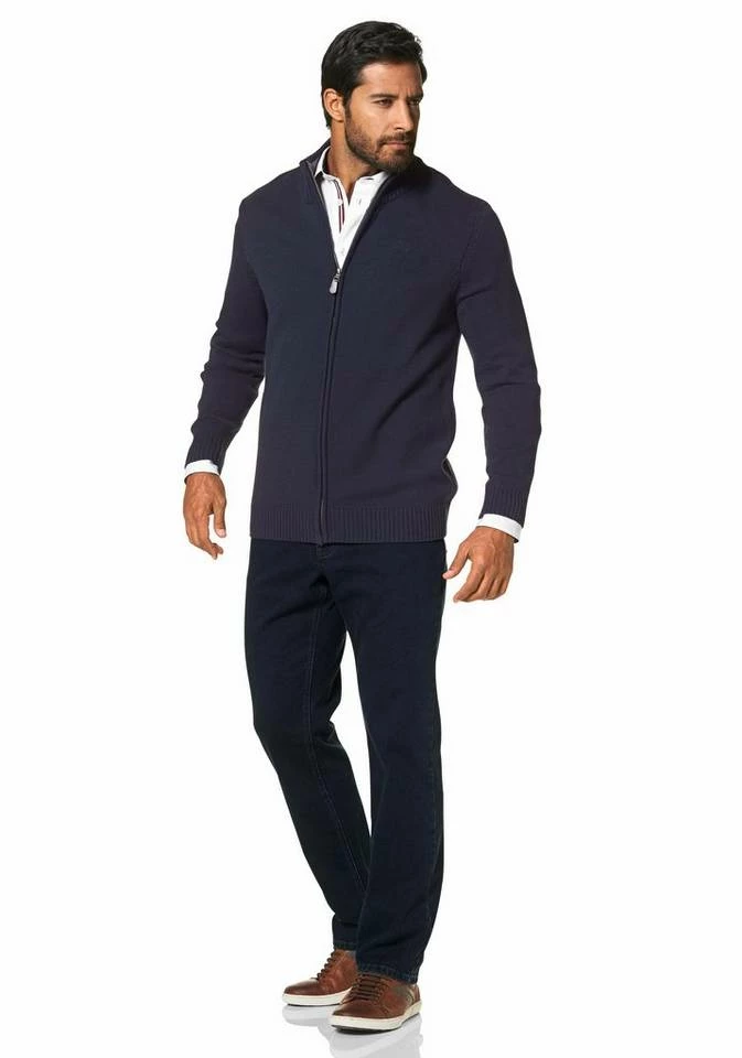 Man's World Strickjacke aus Baumwollmischung Schwarz, Marine 7 Man's World Strickjacke aus Baumwollmischung Schwarz, Marine – Bild 7