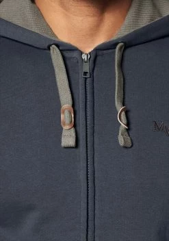 Man's World Kapuzensweatjacke mit kontrastfarbigem Innenfutter Schwarz, Olivgrün, Blau -Man's World Verkäufe 14354687