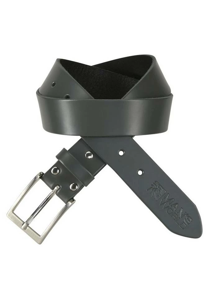 Man's World Ledergürtel mit Man's World Logoprägung auf der Spitze Dunkelbraun, Grau, Marine 1 Man's World Ledergürtel mit Man's World Logoprägung auf der Spitze Dunkelbraun, Grau, Marine