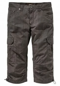 Man's World Cargobermudas in 3/4-Länge mit modischem Karomuster Grau-braun-kariert, Blau-kariert -Man's World Verkäufe 14939412