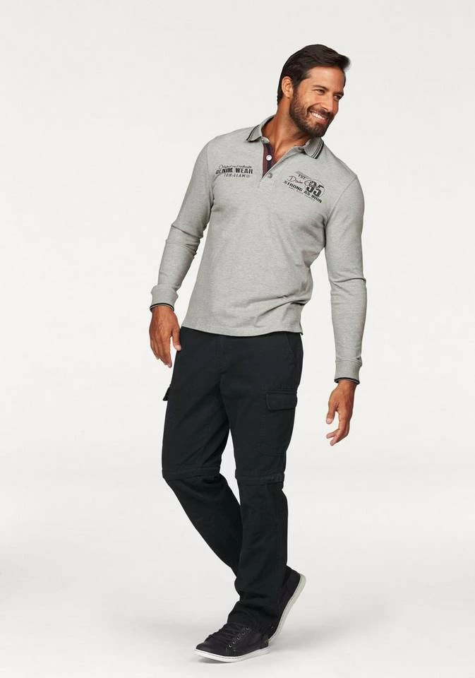 Man's World Cargohose (Set, mit Gürtel) mit Zip-Off Funktion Schwarz, Grau 4 Man's World Cargohose (Set, mit Gürtel) mit Zip-Off Funktion Schwarz, Grau – Bild 4