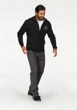 Man's World Dehnbund-Hose Stretch - bequem mit seitlichem Gummizug Schwarz, Dunkelgrau -Man's World Verkäufe 16214129