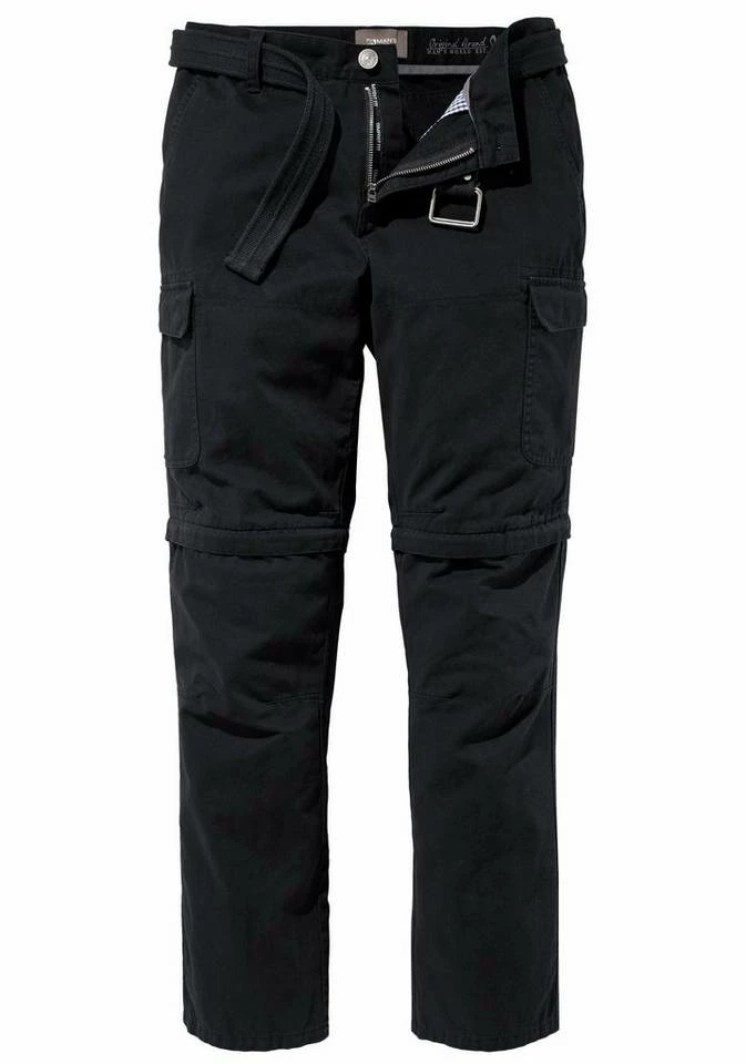 Man's World Cargohose (Set, mit Gürtel) mit Zip-Off Funktion Schwarz, Grau 6 Man's World Cargohose (Set, mit Gürtel) mit Zip-Off Funktion Schwarz, Grau – Bild 6