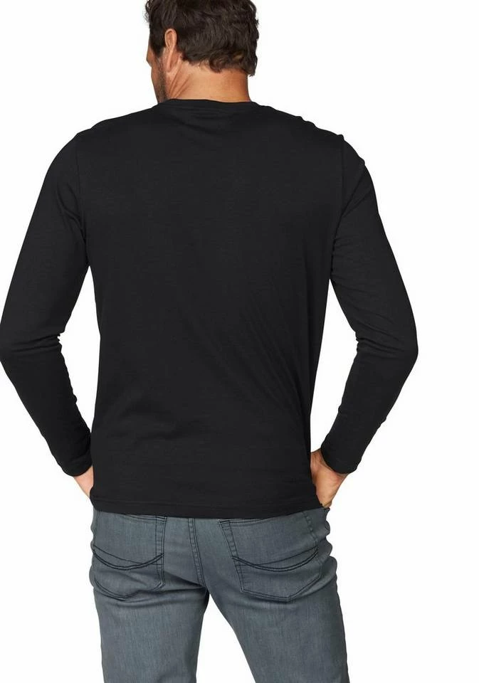 Man's World Langarmshirt (Packung, 3-tlg., 3er-Pack) aus reiner Baumwolle Rot | marine | grau-meliert, Olivgrün | natur | khaki, Schwarz | schwarz | schwarz, Weiß | weiß | weiß 2 Man's World Langarmshirt (Packung, 3-tlg., 3er-Pack) aus reiner Baumwolle Rot | marine | grau-meliert, Olivgrün | natur | khaki, Schwarz | schwarz | schwarz, Weiß | weiß | weiß – Bild 2