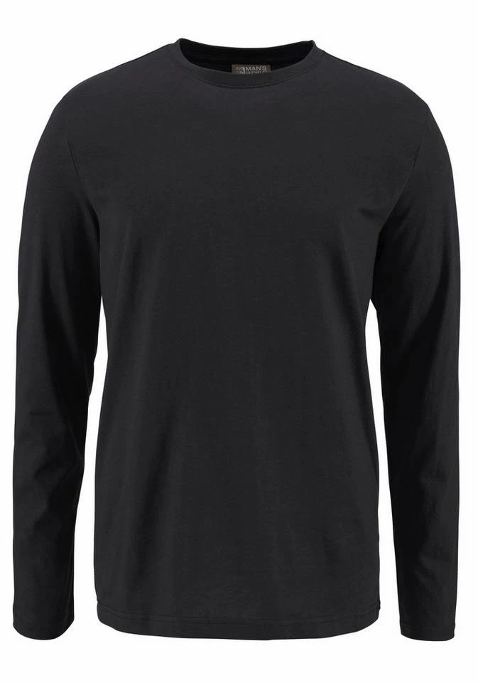 Man's World Langarmshirt (Packung, 3-tlg., 3er-Pack) aus reiner Baumwolle Rot | marine | grau-meliert, Olivgrün | natur | khaki, Schwarz | schwarz | schwarz, Weiß | weiß | weiß 6 Man's World Langarmshirt (Packung, 3-tlg., 3er-Pack) aus reiner Baumwolle Rot | marine | grau-meliert, Olivgrün | natur | khaki, Schwarz | schwarz | schwarz, Weiß | weiß | weiß – Bild 6