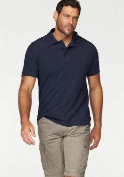 Man's World Poloshirt Piqué Marine, Weinrot, Weiß, Curry -Man's World Verkäufe 17007286