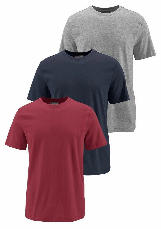 Man's World T-Shirt (Packung, 3-tlg., 3er-Pack) Basic T-Shirt mit trageangenehmer Qualität Olivgrün | khaki | natur, Weiß | weiß | weiß, Schwarz | schwarz | schwarz, Rot | marine | grau-meliert 5 Man's World T-Shirt (Packung, 3-tlg., 3er-Pack) Basic T-Shirt mit trageangenehmer Qualität Olivgrün | khaki | natur, Weiß | weiß | weiß, Schwarz | schwarz | schwarz, Rot | marine | grau-meliert – Bild 5