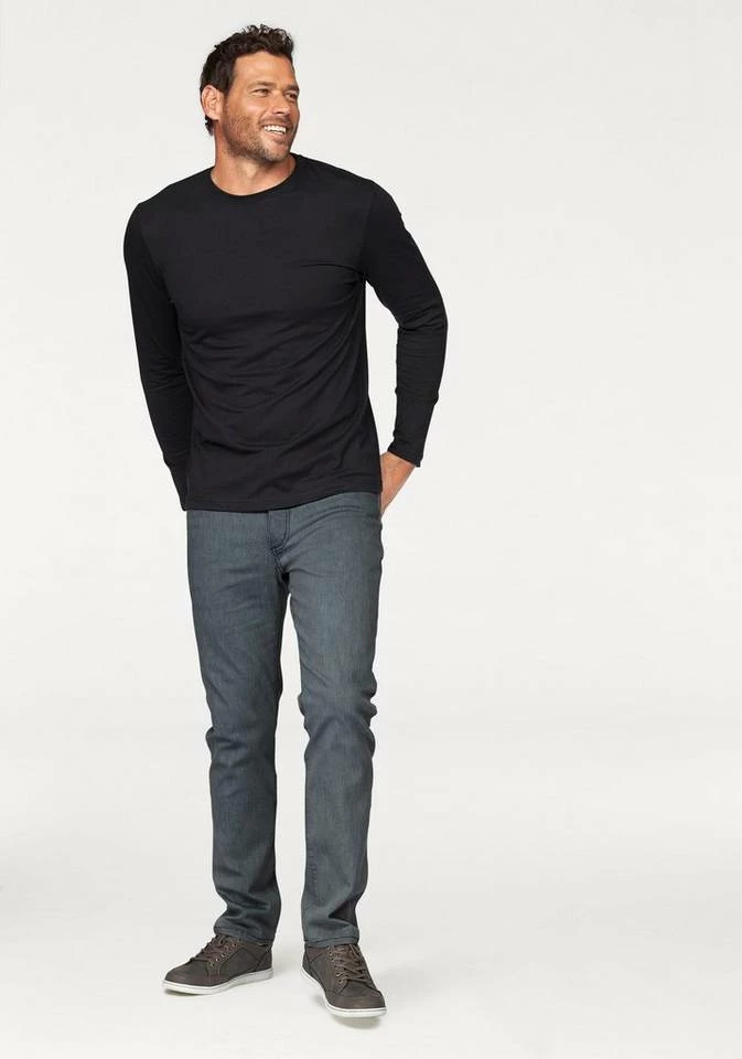 Man's World Langarmshirt (Packung, 3-tlg., 3er-Pack) aus reiner Baumwolle Rot | marine | grau-meliert, Olivgrün | natur | khaki, Schwarz | schwarz | schwarz, Weiß | weiß | weiß 4 Man's World Langarmshirt (Packung, 3-tlg., 3er-Pack) aus reiner Baumwolle Rot | marine | grau-meliert, Olivgrün | natur | khaki, Schwarz | schwarz | schwarz, Weiß | weiß | weiß – Bild 4