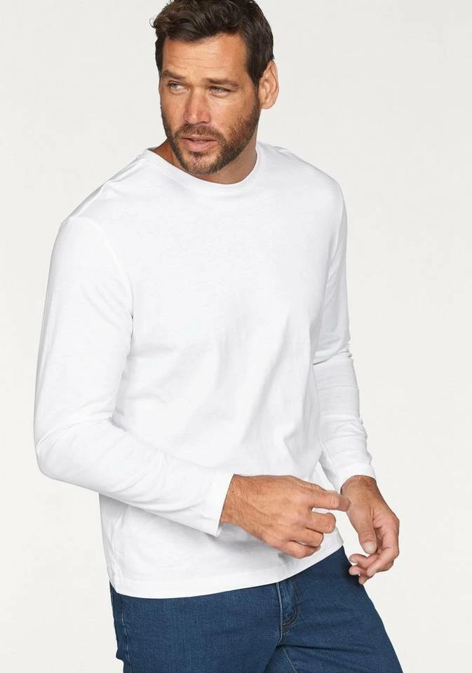 Man's World Langarmshirt (Packung, 3-tlg., 3er-Pack) aus reiner Baumwolle Rot | marine | grau-meliert, Olivgrün | natur | khaki, Schwarz | schwarz | schwarz, Weiß | weiß | weiß 8 Man's World Langarmshirt (Packung, 3-tlg., 3er-Pack) aus reiner Baumwolle Rot | marine | grau-meliert, Olivgrün | natur | khaki, Schwarz | schwarz | schwarz, Weiß | weiß | weiß – Bild 8