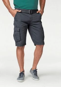 Man's World Cargobermudas (Set, mit Gürtel) aus robustem Material Marine, Anthrazit -Man's World Verkäufe 18550586