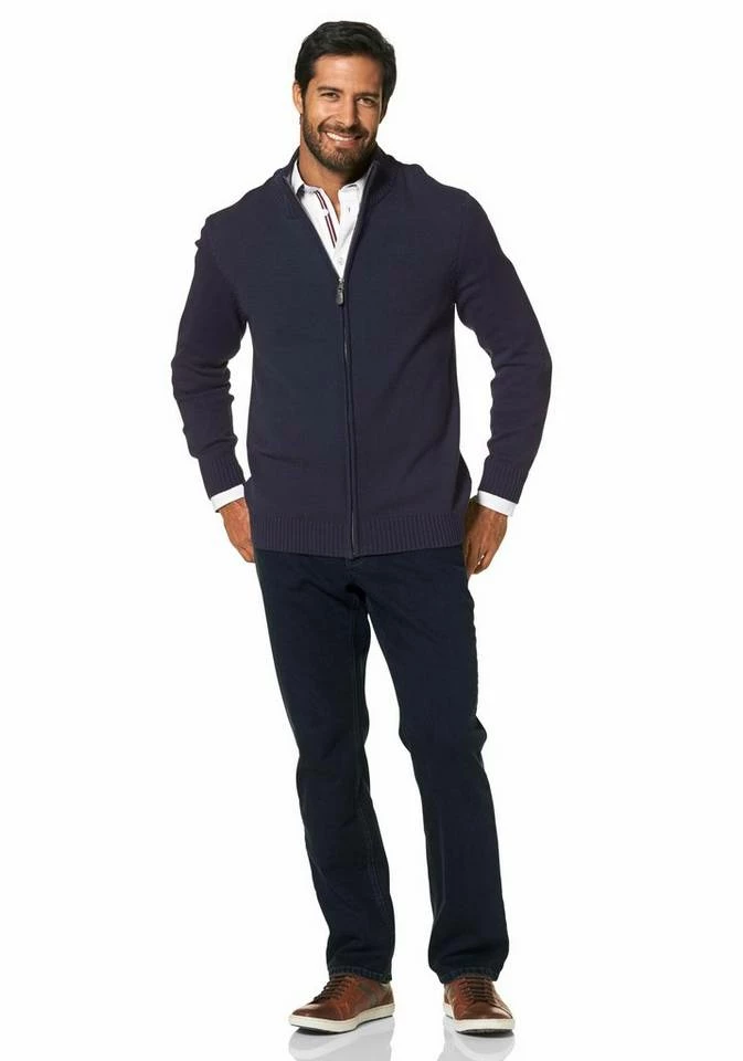 Man's World Strickjacke aus Baumwollmischung Schwarz, Marine 8 Man's World Strickjacke aus Baumwollmischung Schwarz, Marine – Bild 8