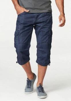 Man's World Cargobermudas in 3/4-Länge mit modischem Karomuster Grau-braun-kariert, Blau-kariert -Man's World Verkäufe 20422665