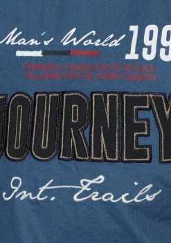 Man's World Kurzarmhemd mit Print und Aufnähern Blau, Nachtblau -Man's World Verkäufe 20717666