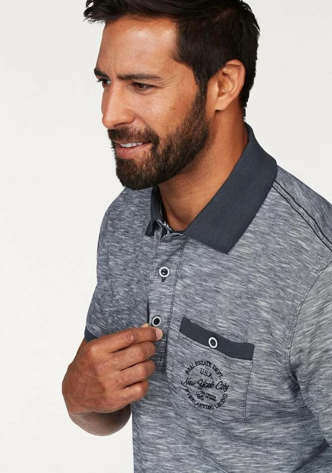 Man's World Poloshirt in melierter Optik 3 Man's World Poloshirt in melierter Optik – Bild 3