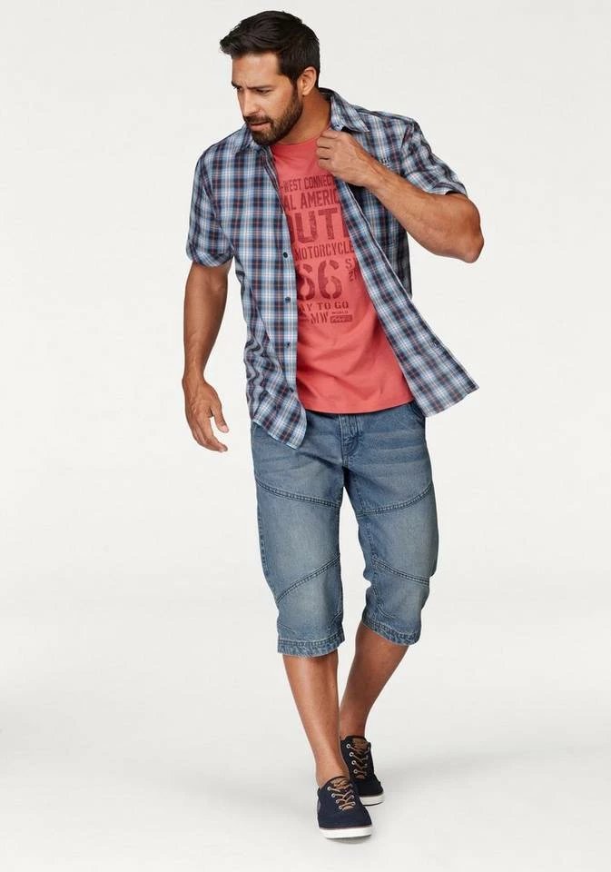 Man's World Kurzarmhemd mit kleinem Print 4 Man's World Kurzarmhemd mit kleinem Print – Bild 4