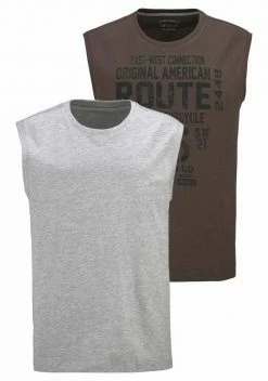 Man's World Muscleshirt (Packung, 2-tlg., 2er-Pack) aus reiner Baumwolle Blau | schwarz, Grau-meliert | olivgrün -Man's World Verkäufe 22044287