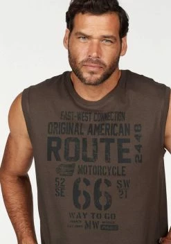 Man's World Muscleshirt (Packung, 2-tlg., 2er-Pack) aus reiner Baumwolle Blau | schwarz, Grau-meliert | olivgrün -Man's World Verkäufe 22044914