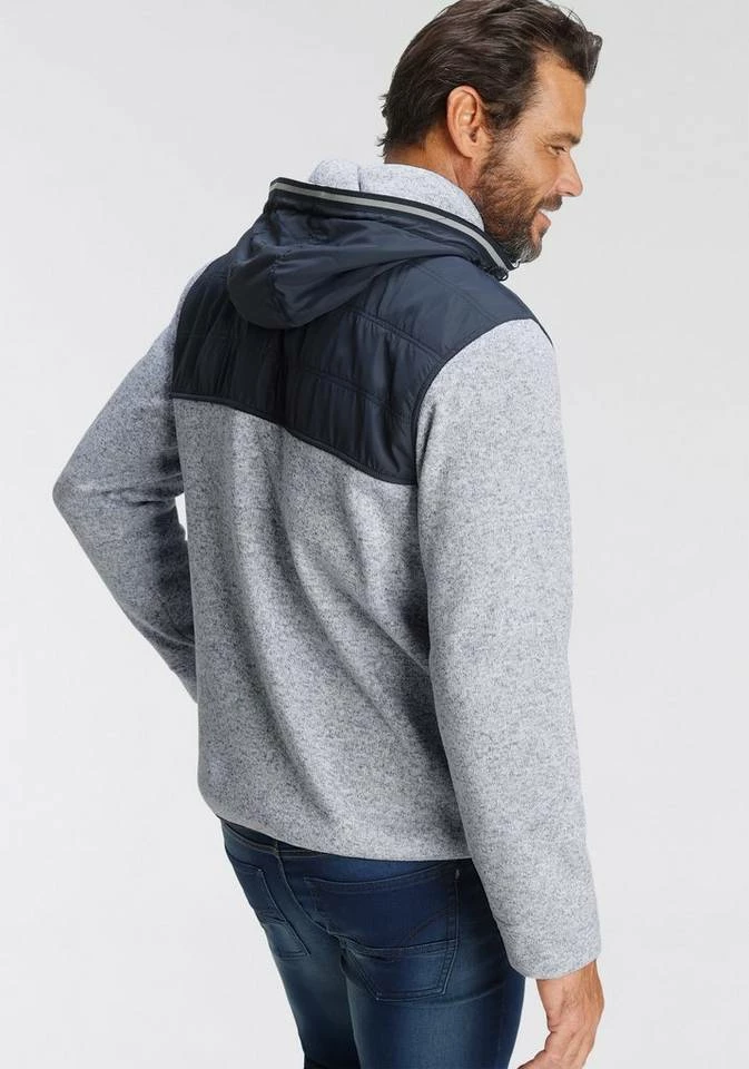 Man's World Fleecejacke Hellgrau-blau, Schwarz-meliert 2 Man's World Fleecejacke Hellgrau-blau, Schwarz-meliert – Bild 2