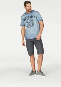 Man's World Cargobermudas (Set, mit Gürtel) aus robustem Material Marine, Anthrazit -Man's World Verkäufe 25922265