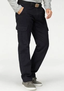 Man's World Cargohose mit aufgesetzten Taschen Schwarz, Khaki, Olivgrün, Grau -Man's World Verkäufe 27418215