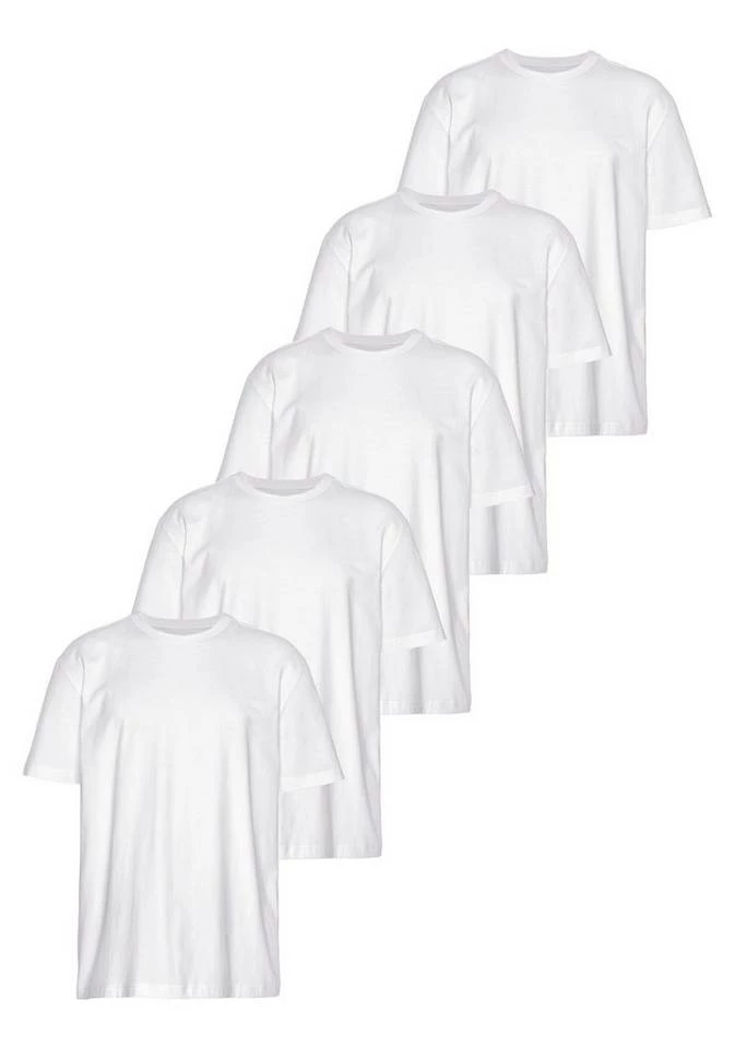 Man's World T-Shirt (Packung, 5-tlg., 5er-Pack) Schwarz, Weiß 4 Man's World T-Shirt (Packung, 5-tlg., 5er-Pack) Schwarz, Weiß – Bild 4