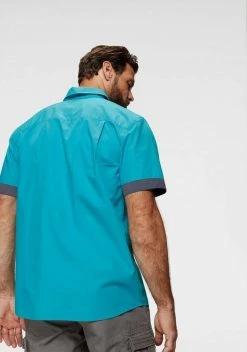 Man's World Kurzarmhemd mit Chambray-Einsätzen Schwarz, Weiß, Türkis 13 Man's World Kurzarmhemd mit Chambray-Einsätzen Schwarz, Weiß, Türkis -Man's World Verkäufe 29080922