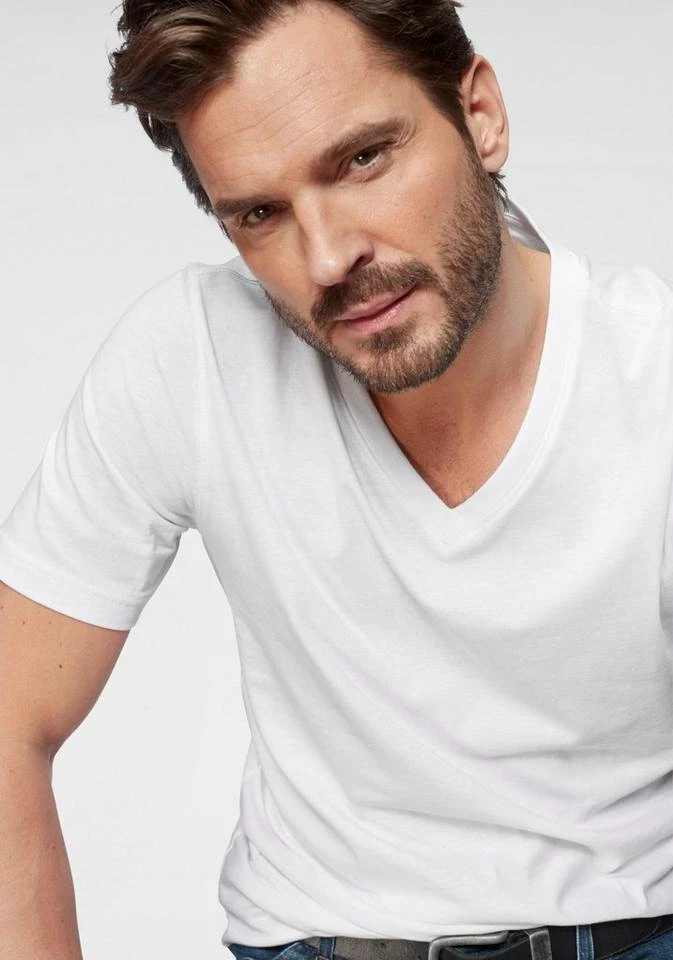 Man's World V-Shirt (Packung, 3-tlg., 3er-Pack) Schwarz, Weiß 3 Man's World V-Shirt (Packung, 3-tlg., 3er-Pack) Schwarz, Weiß – Bild 3