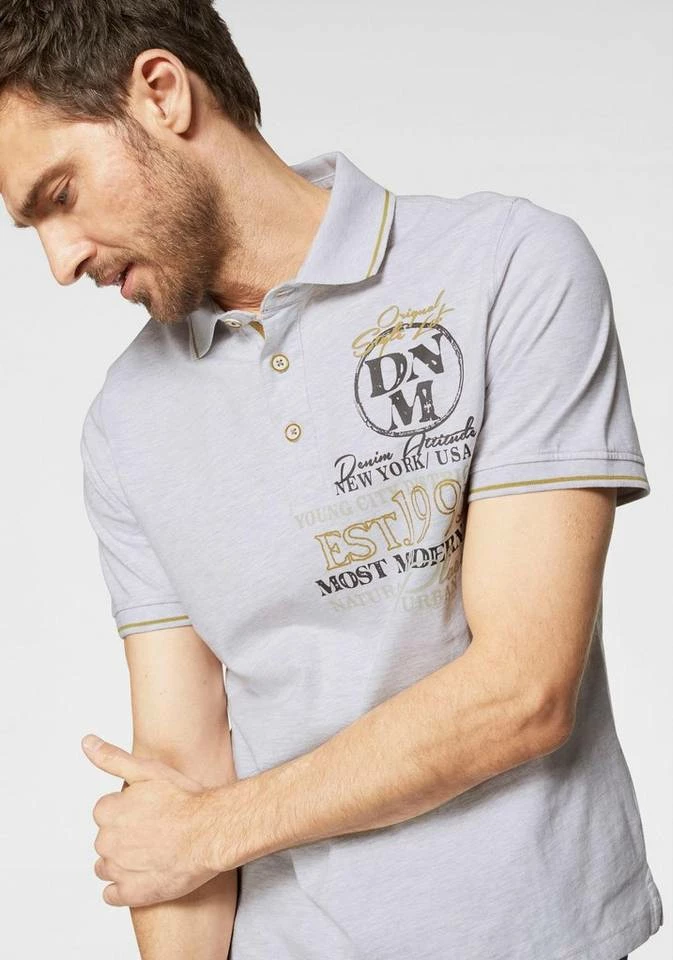 Man's World Poloshirt in melierter Optik 3 Man's World Poloshirt in melierter Optik – Bild 3