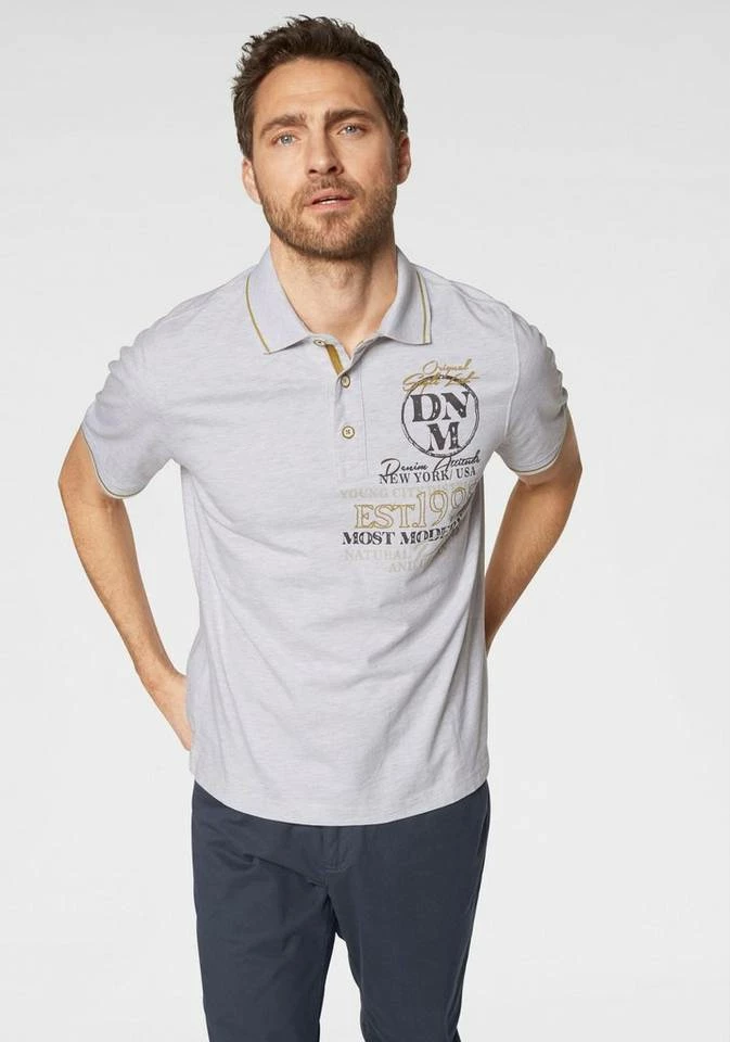 Man's World Poloshirt in melierter Optik 1 Man's World Poloshirt in melierter Optik