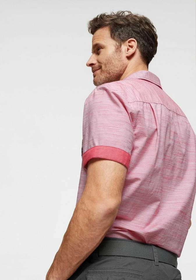 Man's World Kurzarmhemd in modischer Streifenoptik Hellrot, Hellblau 2 Man's World Kurzarmhemd in modischer Streifenoptik Hellrot, Hellblau – Bild 2