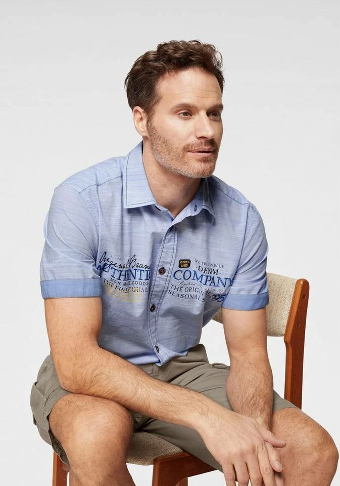 Man's World Kurzarmhemd in modischer Streifenoptik Hellrot, Hellblau 8 Man's World Kurzarmhemd in modischer Streifenoptik Hellrot, Hellblau – Bild 8