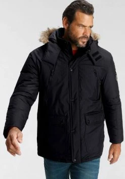 Man's World Parka Schwarz, Dunkelblau