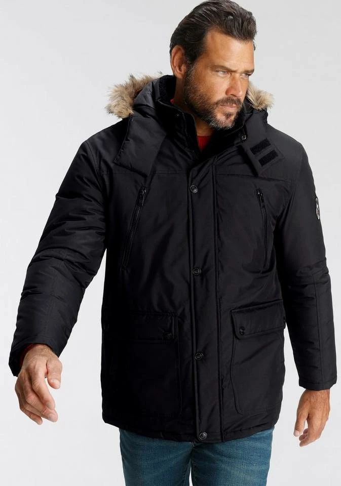 Man's World Parka Schwarz, Dunkelblau 1 Man's World Parka Schwarz, Dunkelblau