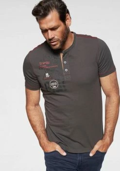 Man's World Verkäufe 27 Man's World Henleyshirt mit kontrastfarbenen Nähten