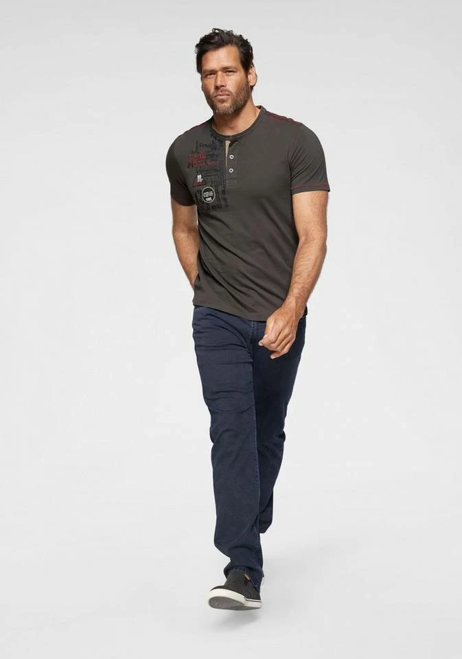 Man's World Henleyshirt mit kontrastfarbenen Nähten 4 Man's World Henleyshirt mit kontrastfarbenen Nähten – Bild 4