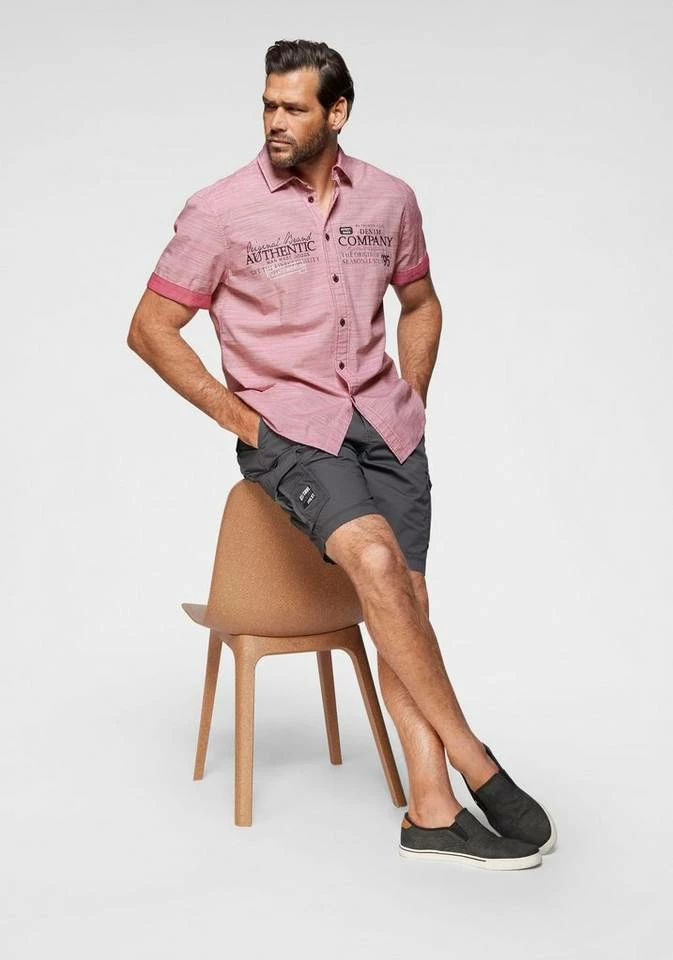 Man's World Kurzarmhemd in modischer Streifenoptik Hellrot, Hellblau 7 Man's World Kurzarmhemd in modischer Streifenoptik Hellrot, Hellblau – Bild 7