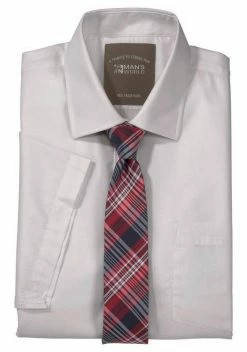 Man's World Businesshemd Kurzarm Weiß-leicht transparent, Schwarz-uni, Blau-uni, Grau