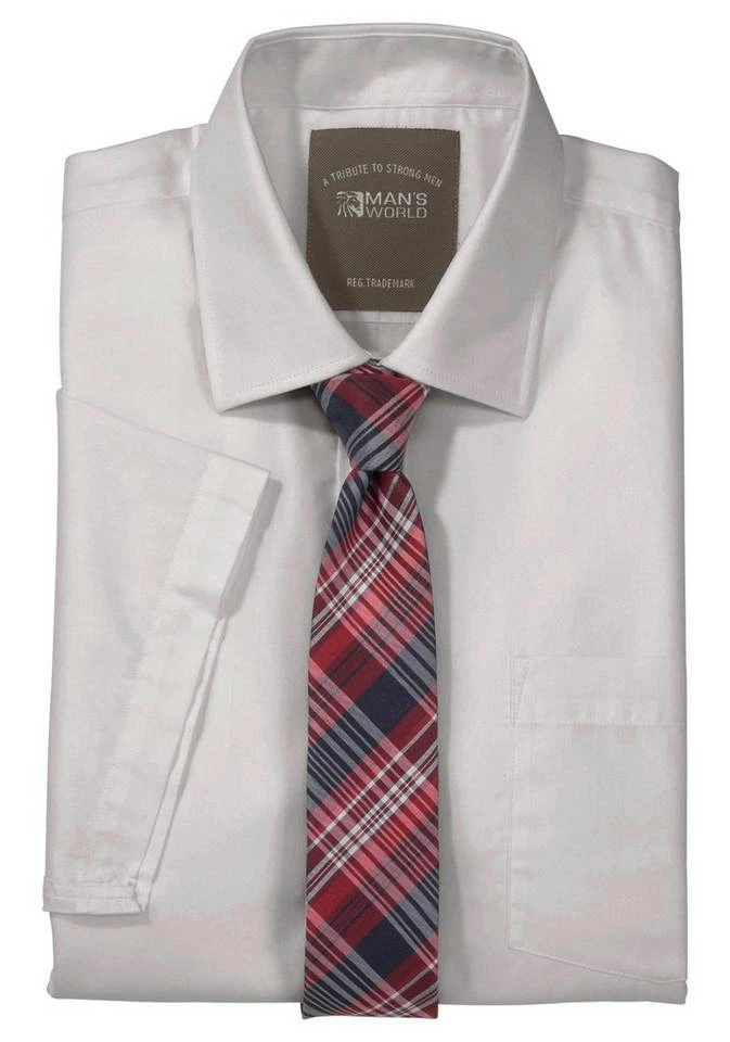 Man's World Businesshemd Kurzarm Weiß-leicht transparent, Schwarz-uni, Blau-uni, Grau 1 Man's World Businesshemd Kurzarm Weiß-leicht transparent, Schwarz-uni, Blau-uni, Grau