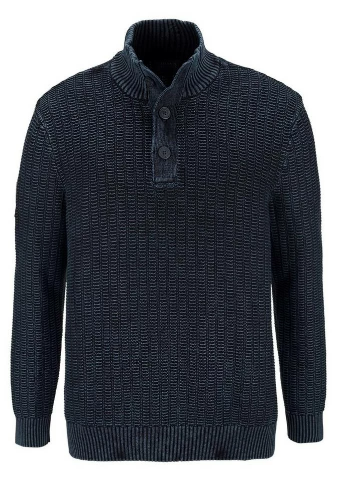 Man's World Troyer mit Ärmelbadge Dunkelblau, Schwarz 5 Man's World Troyer mit Ärmelbadge Dunkelblau, Schwarz – Bild 5