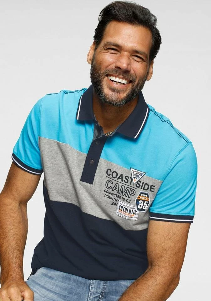 Man's World Poloshirt Blockstreifen 1 Man's World Poloshirt Blockstreifen