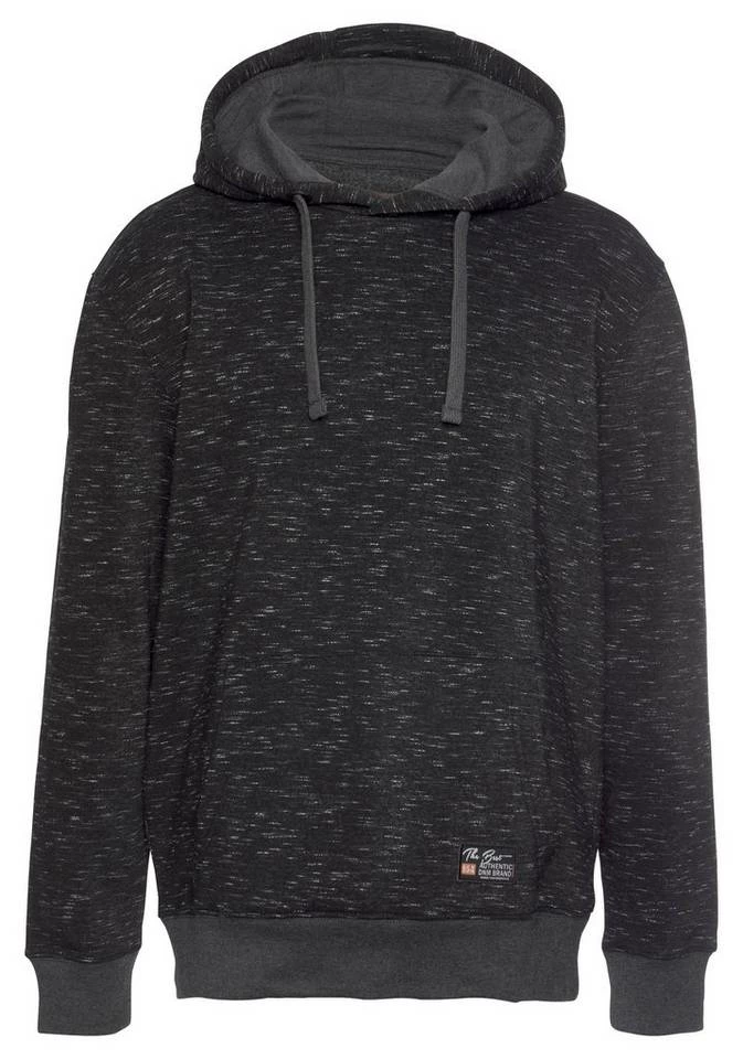 Man's World Kapuzensweatshirt kontrastfarbene Details Grau-weiß, Schwarz-meliert, Dunkelblau-meliert 5 Man's World Kapuzensweatshirt kontrastfarbene Details Grau-weiß, Schwarz-meliert, Dunkelblau-meliert – Bild 5