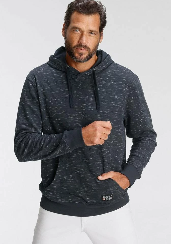 Man's World Kapuzensweatshirt kontrastfarbene Details Grau-weiß, Schwarz-meliert, Dunkelblau-meliert 7 Man's World Kapuzensweatshirt kontrastfarbene Details Grau-weiß, Schwarz-meliert, Dunkelblau-meliert – Bild 7