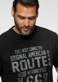 Man's World T-Shirt Großer Print Schwarz, Rauchblau, Koralle -Man's World Verkäufe a0d6b695 4803 5f32 a2e4 46e20a93e5b9