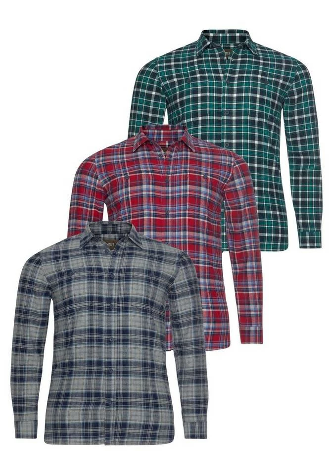 Man's World Flanellhemd (Packung, 3er-Pack) 1 Man's World Flanellhemd (Packung, 3er-Pack)