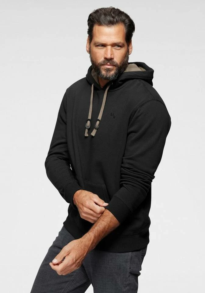 Man's World Kapuzensweatshirt mit Kontrast- Details Schwarz, Blau 7 Man's World Kapuzensweatshirt mit Kontrast- Details Schwarz, Blau – Bild 7
