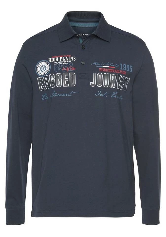 Man's World Langarm-Poloshirt mit aufwendigem Front- Print 6 Man's World Langarm-Poloshirt mit aufwendigem Front- Print – Bild 6