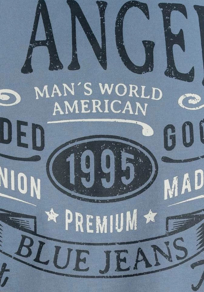 Man's World T-Shirt mit großem Print Marine, Graublau 6 Man's World T-Shirt mit großem Print Marine, Graublau – Bild 6